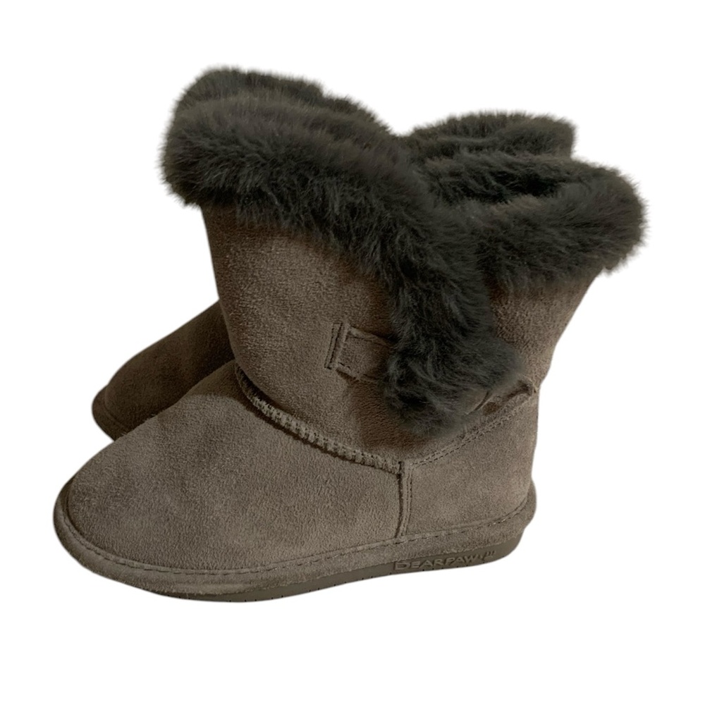 BearPaw Gray Suede Boots Girl 12